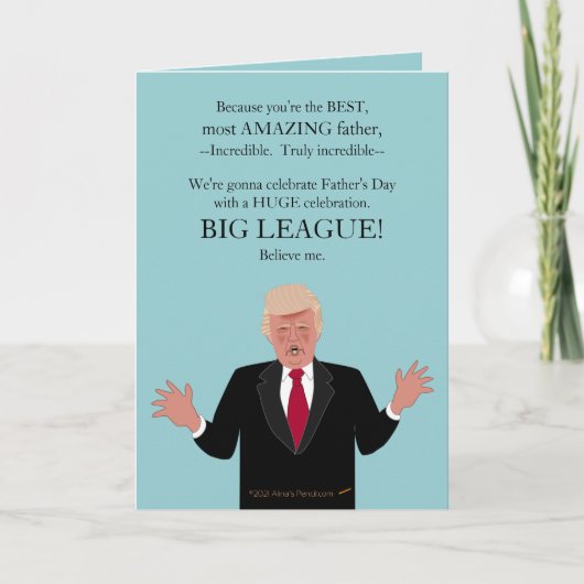 ドおもしろいナルドトランプの父の日カスタム カード (正面)