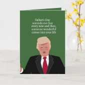 ドおもしろいナルドトランプの父の日 カード (黄色い花)