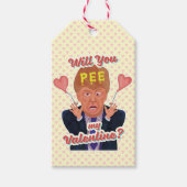ドおもしろいナルドトランプバレンタインデーpeeテープジョーク ギフトタグ (正面)