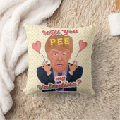 ドおもしろいナルドトランプバレンタインデーpeeテープジョーク クッション (ブランケット)