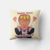 ドおもしろいナルドトランプバレンタインデーpeeテープジョーク クッション (裏面)