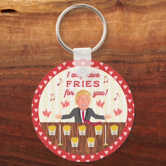 ドおもしろいナルドトランプファストフードフードバレンタインデー キーホルダー (正面)