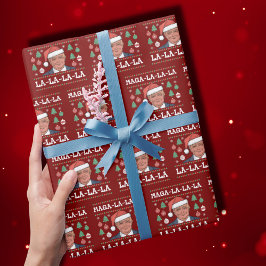 ドおもしろいナルドトランプマガララ醜いクリスマス ラッピングペーパー