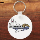 ドおもしろいナルドトランプ大統領の飛行機 キーホルダー (正面)