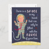 ドおもしろいナルドトランプ宇宙バレンタインデー シーズンポストカード (正面/裏面)