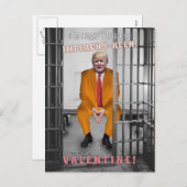 ドおもしろいナルドトランプ弾劾バレンタインデー シーズンポストカード (正面/裏面)