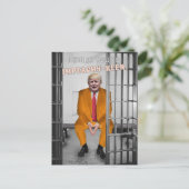 ドおもしろいナルドトランプ弾劾刑務所ユーモア シーズンポストカード (スタンド正面)