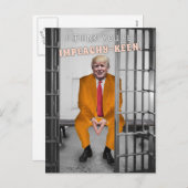 ドおもしろいナルドトランプ弾劾刑務所ユーモア シーズンポストカード (正面/裏面)