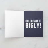 ドおもしろいナルドトランプ新年のグリーティングカード、ビグリー！ シーズンカード (内部)