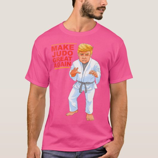 ドおもしろいナルドトランプ柔道 Tシャツ (正面)