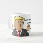 ドおもしろいナルドトランプ父の日パパマグ コーヒーマグカップ (正面左)