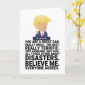 ドおもしろいナルドトランプ神父の日 カード (黄色い花)