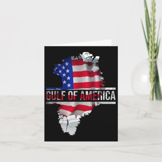 ドおもしろいナルドトランプ米国国旗カナダ・グリーンランド カード (正面)