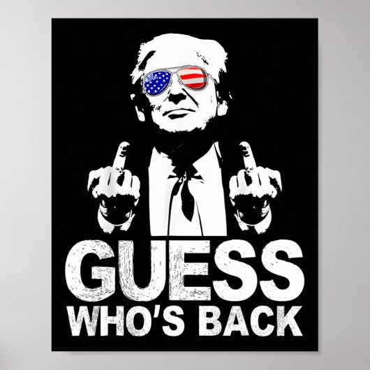 ドおもしろいナルドトランプ・ミッドの後部大統領を推測 ポスター (正面)