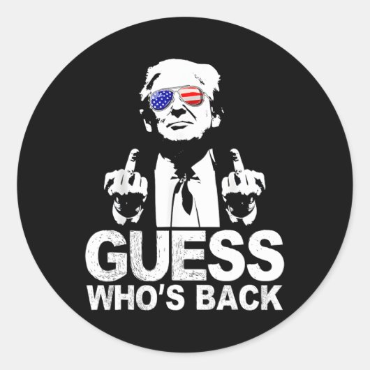 ドおもしろいナルドトランプ・ミッドの後部大統領を推測 ラウンドシール (正面)