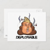 ドおもしろいナルドトランプ – Trumpy-Poo Poo絵文字アイコン ポストカード (正面/裏面)
