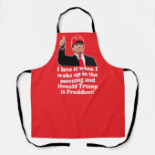 ドおもしろいナルドトランプIが第47代大統領を愛する エプロン (正面)