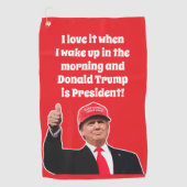 ドおもしろいナルドトランプIが第47代大統領を愛する ゴルフタオル (正面)