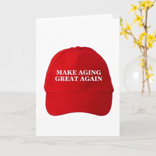 ドおもしろいナルドトランプMAGA誕生日：エイジングを作素晴らしる カード (黄色い花)