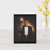 ドおもしろいナルドトランプNye 2025年新年のパーティーを作るGr カード (黄色い花)