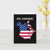 ドおもしろいナルドトランプOhカナダ米国国旗 カード (黄色い花)