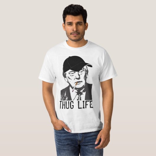 ドおもしろいナルドトランプTシャツ、THUG LIFE Tシャツ (正面フル)