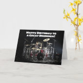 ドおもしろいラマーミュージシャンリズム法誕生日 カード (黄色い花)