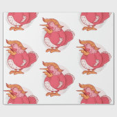 ドおもしろいルドトランプ感謝祭ターキーピンク ラッピングペーパー (フラット)