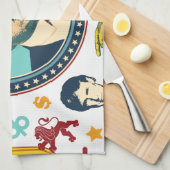 ドおもしろいルドン キッチンタオル (四つ折り)