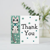 ドお洒落予測できなードルキャットスケッチ サンキューカード (スタンド正面)