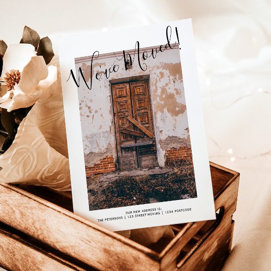 ドアおもしろいの移動告知のアップロード写真 案内ポストカード