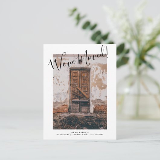 ドアおもしろいの移動告知のアップロード写真 案内ポストカード (スタンド正面)