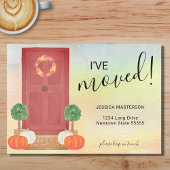 ドアかぼちゃを移動した秋の移動告知 案内状