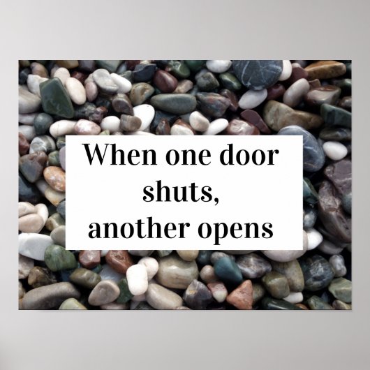 ドアが閉まると別のドアが開く引用文 ポスター (正面)