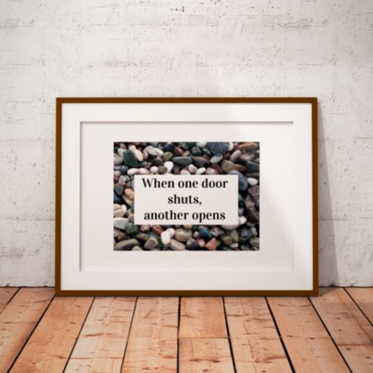 ドアが閉まると別のドアが開く引用文 ポスター