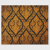 ドアでタイのパターンの彫刻ロータス写真を閉じる ラッピングペーパー (フラット)