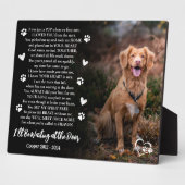 ドアで待ってる写真 犬メモリアル フォトプラーク (側面)