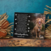 ドアで待ってる写真 犬メモリアル フォトプラーク (側面)