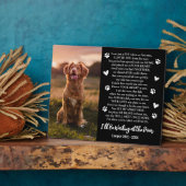 ドアで待ってる写真 犬メモリアル フォトプラーク (側面)