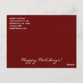 ドアにリースの赤いポストカード ポストカード (裏面)