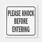 ドアのサインに入る前にノックして マグネット (正面)