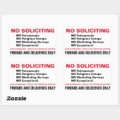 ドアのシール/ドアの看板を勧誘しない 長方形シール (シート)