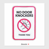 ドアのノックの標識なし シール (シート)