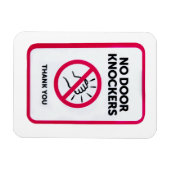 ドアのノックの標識なし マグネット (横)