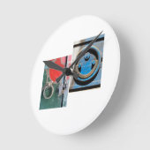 ドアのノックア ラウンド壁時計 (傾斜)