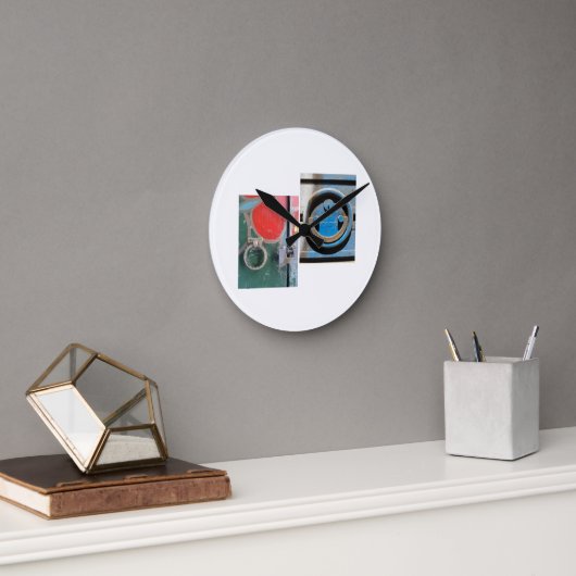 ドアのノックア ラウンド壁時計 (オフィス)