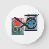 ドアのノックア ラウンド壁時計 (正面)