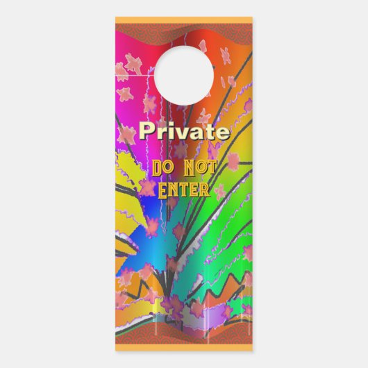 ドアのハンガーに入らないプライベート ドアノブサイン (正面)