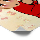 ドアのピザの看板を越えて ポスター (角)