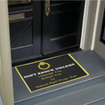 ドアのマットをノックしない